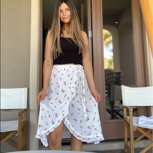 White wrap skirt